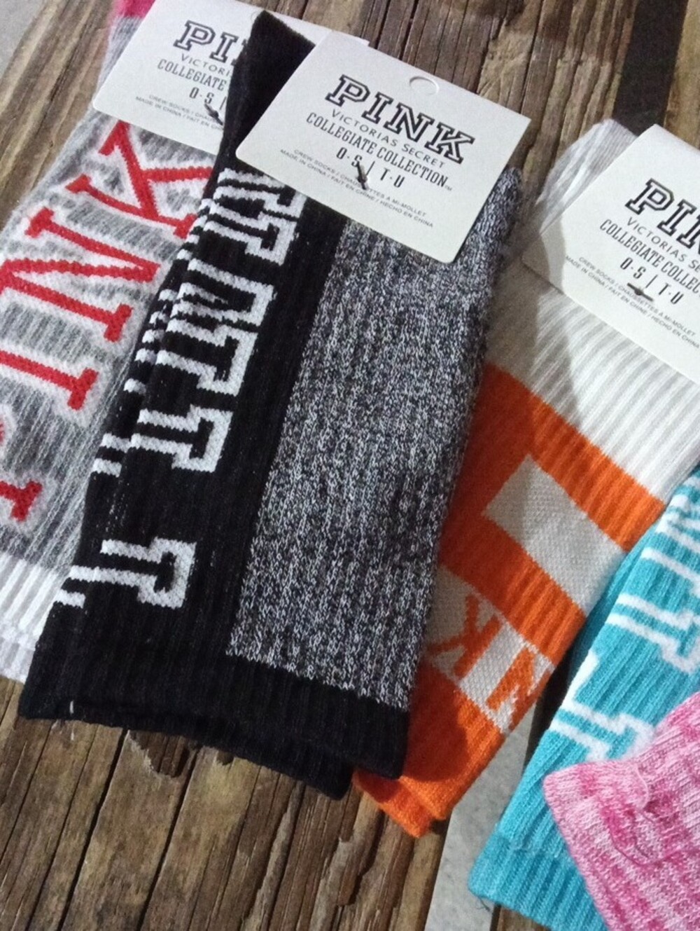 PINK Victoria's Secret Men's Ribbed Knee High Socks - Assorted Colors (5 Pack) - Picture 4 of 6